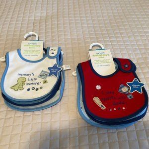 6 Carter's Baby Bibs - NWT